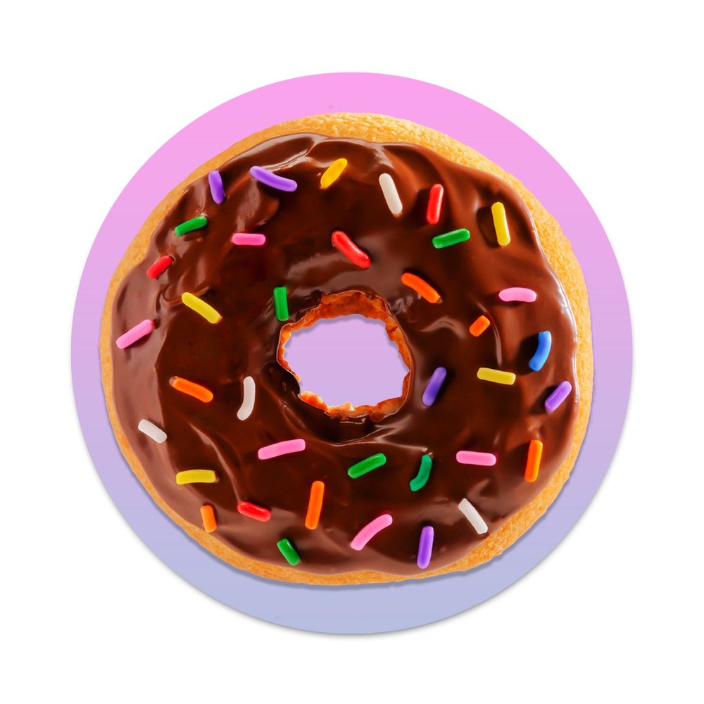 2X Sticker Set - Donut Sprinkles - for Phone Grip Stent Cell Phones Tablets (Stickers Only)