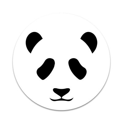 2X Sticker Set - Panda Bear Face - for Phone Grip Stent Cell Phones Tablets (Stickers Only)