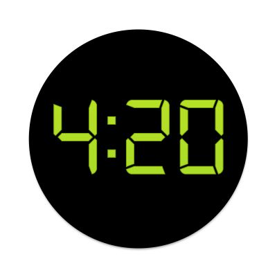 2X Sticker Set - 4:20 O'Clock - for Phone Grip Stent Cell Phones Tablets (Stickers Only)