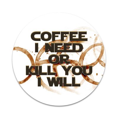 2X Sticker Set - Coffee I Need - for Phone Grip Stent Cell Phones Tablets (Stickers Only)