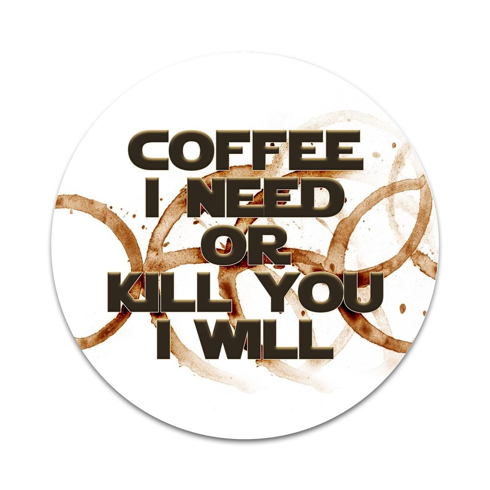 2X Sticker Set - Coffee I Need - for Phone Grip Stent Cell Phones Tablets (Stickers Only)