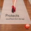 RESILIA Premium Floor Protector for Hardwood Floors  Easy-to-Clean, Heavy Duty Plastic Vinyl, Clear Mediterranean, 27 Inches x 25 Feet, for Hallway, Living or Dining Room Use, Made in The USA view 3