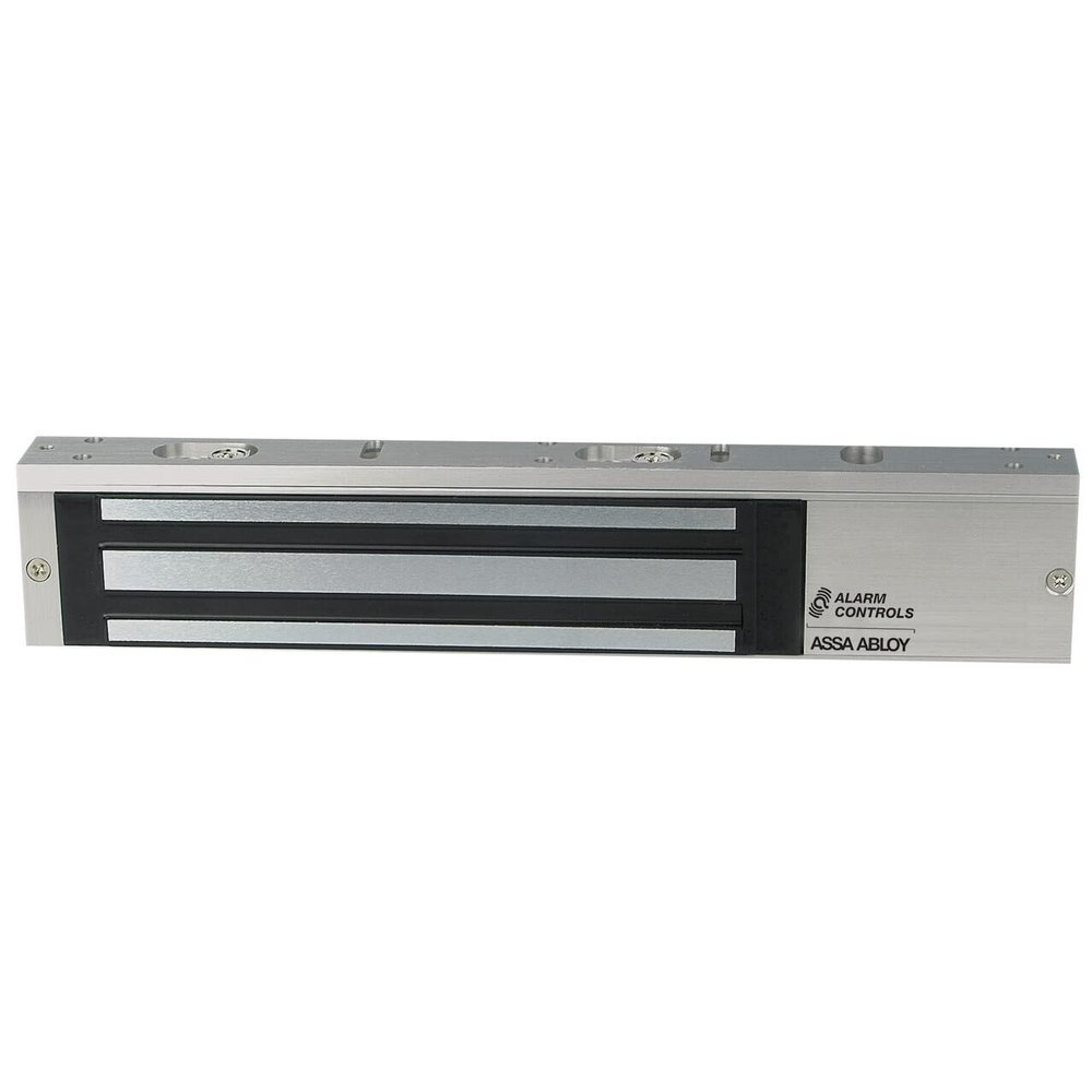 Alarm Controls 600 Series Single Door Electromagnetic Lock, 600 lbs Holding Force, 12/24 VDC Voltage, Aluminum Finish