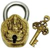 Song of India Brass Art Lock W/Key Ganesha 4.5" view 1