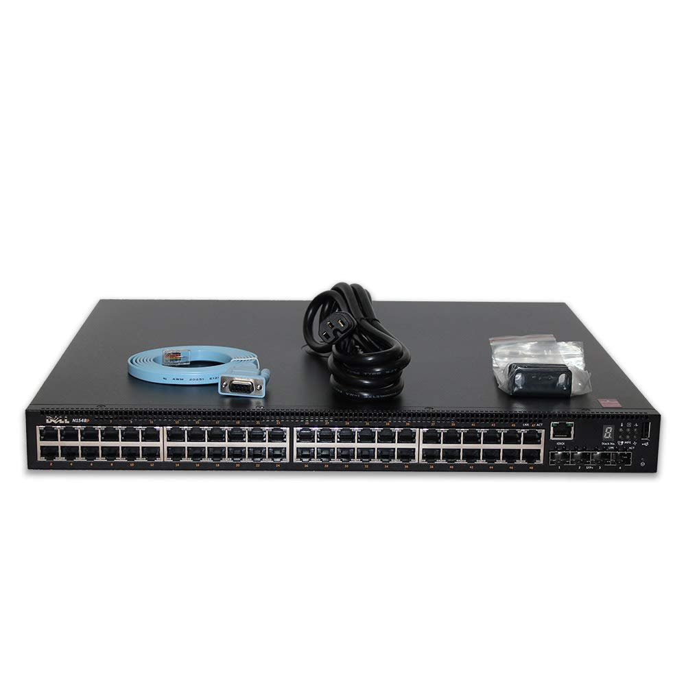 Dell Networking N1548P 48P 1GbE 1704W PoE+ 4P SFP+ Switch N1548P (Renewed)