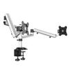 Continews Spring n Swivel Dual Monitor Desk Mount Top Down view 1