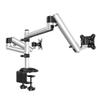 Continews Spring n Swivel Dual Monitor Desk Mount Top Down view 2