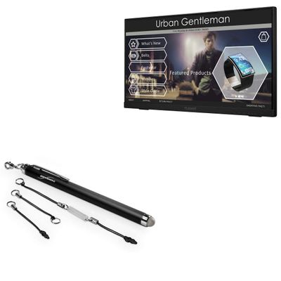 BoxWave Stylus Pen Compatible with Planar Helium PCT2235 (22 in) - EverTouch Capacitive Stylus, Fiber Tip Capacitive Stylus Pen - Jet Black