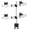 Continews Quad Monitor Desk Mount for Straight or Cockpit Placement view 2