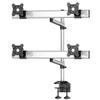 Continews Quad Monitor Desk Mount with Crossbar and Swivel Arm view 1