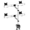 Continews Quad Monitor Desk Mount with Crossbar and Swivel Arm view 2