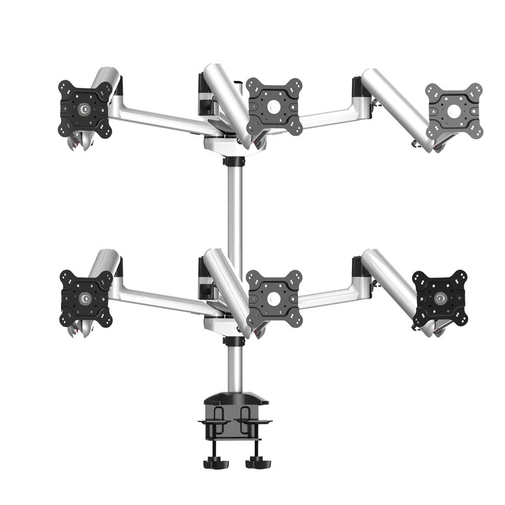 Continews Six Monitor Six-Way Desk Mount, Spring Arm