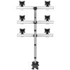 Continews Sky High Extra Long Desktop Monitor Mount for Six Monitors, Dual Swivel Arm view 3