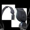 Baost Retractable Foldable Over-Ear Headphone Folding Lightweight Wired Headset with Mic Stereo Bass Compatible with 3.5mm Devices Black view 3