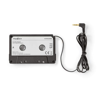 NEDIS Car MP3 Cassette Adapter with 3.5 mm Male Connector, Black