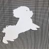DCentral Bichon Dog Flexible Vinyl Screen Magnet: Double-Sided Decor; for Non-Retractable Screens, Multipurpose, Helps to Stop Walking into Screens, Covers Small tears. Size 4.3" x 6.3" view 1