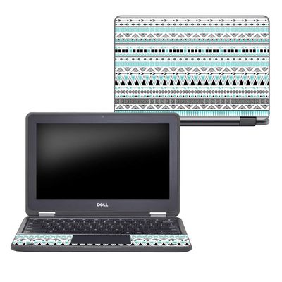 MightySkins Skin Compatible with Dell Chromebook 11" 3189 - Turquoise Tribal | Protective, Durable, and Unique Vinyl Decal wrap Cover | Easy to Apply, Remove, and Change Styles | Made in The USA