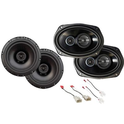 Harmony Audio HA-R65 Bundle Compatible with Toyota Yaris Hatchback 2007-2018 HA-R69 Speakers 72-8104 and 72-7300 Adapter Harness Factory Speaker Replacement