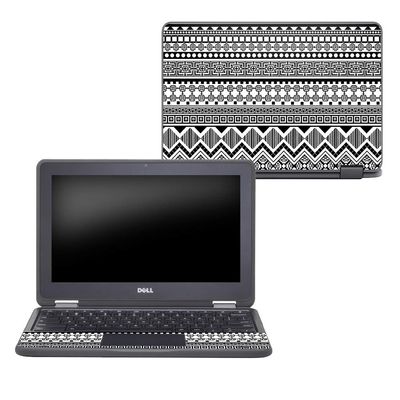 MightySkins Skin Compatible with Dell Chromebook 11" 3189 - Black Aztec | Protective, Durable, and Unique Vinyl Decal wrap Cover | Easy to Apply, Remove, and Change Styles | Made in The USA