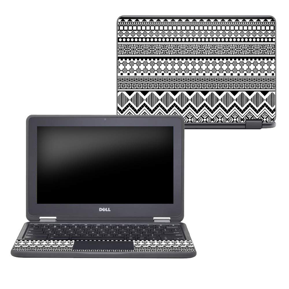 MightySkins Skin Compatible with Dell Chromebook 11" 3189 - Black Aztec | Protective, Durable, and Unique Vinyl Decal wrap Cover | Easy to Apply, Remove, and Change Styles | Made in The USA