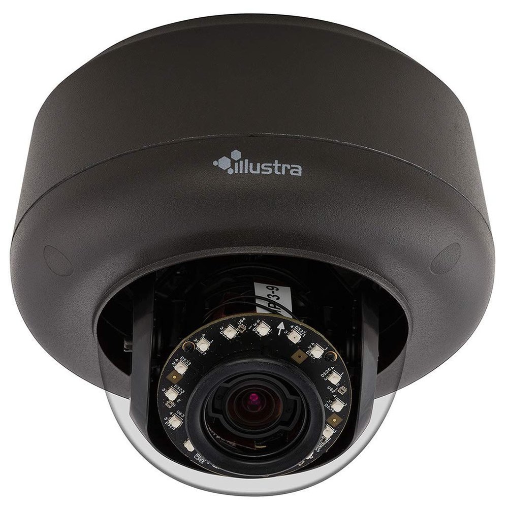 American Dynamics IPS03D2ICBIT IP Camera, Mini-Dome, True Day/Night, TWDR, IR, Indoor, Vandalproof, H.264/MJPEG, 3 to 9 MM Varifocal Lens, 3 Megapixel, 24 Volt AC, Clear, Black, PoE