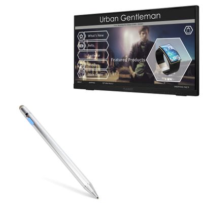BoxWave Stylus Pen Compatible with Planar Helium PCT2235 (22 in) - AccuPoint Active Stylus, Electronic Stylus with Ultra Fine Tip - Metallic Silver