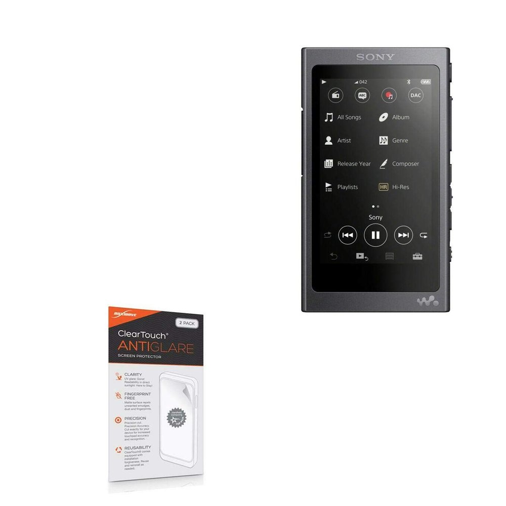 BoxWave Screen Protector Compatible with Sony NW-A40 Walkman - ClearTouch Anti-Glare (2-Pack), Anti-Fingerprint Matte Film Skin