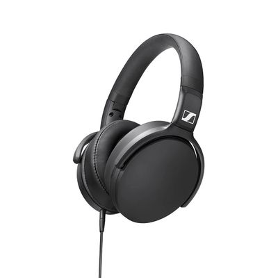 Sennheiser HD 400S - Audiophile Closed Back Headphones with One-Button Smart Remote on Detachable Cable,Black
