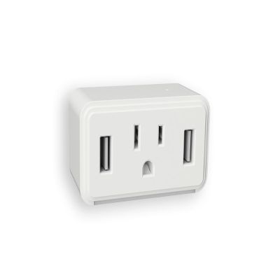 Westek White Cube LED Night Light with Power Outlet and Duel USB Outlets NL-Cube-W
