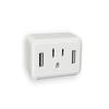 Westek White Cube LED Night Light with Power Outlet and Duel USB Outlets NL-Cube-W view 1