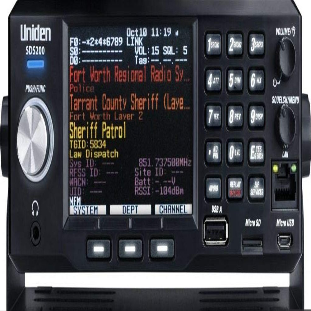 Uniden SDS200 True I/Q TrunkTracker X Base/Mobile Digital Scanner. Incredible Digital Performance. TrunkTracker X Technology Provides The Best Digital Decode Performance in The Scanner Industry.