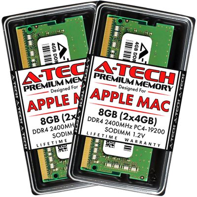 A-Tech Components 8GB (2x4GB) RAM for Apple iMac 2017 (27 inch Retina 5K & 21.5 inch Retina 4K) | DDR4 2400MHz SODIMM PC4-19200 1.2V 260-Pin SO-DIMM Memory Upgrade Kit
