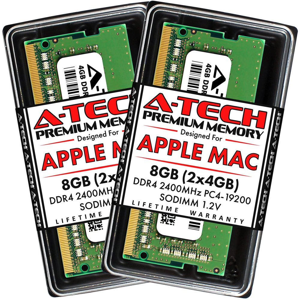 A-Tech Components 8GB (2x4GB) RAM for Apple iMac 2017 (27 inch Retina 5K & 21.5 inch Retina 4K) | DDR4 2400MHz SODIMM PC4-19200 1.2V 260-Pin SO-DIMM Memory Upgrade Kit