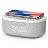 i box Dawn RadioFM , Bluetooth Wireless Speaker, Fast Charging, Clock Radio, LED Display, USB Charger, Dimmable Night Light, Alarm Clock Feature, Wireless Charger, Digital Clock, Dual Alarm (White) view 1