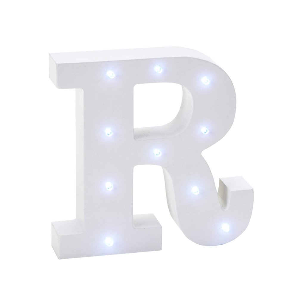 Stumps Wooden Vintage LED Marquee Letter R