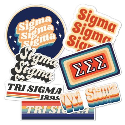 Desert Cactus Sigma Sigma Sigma Sorority Sticker Car Decal (70's)