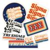 Desert Cactus Sigma Sigma Sigma Sorority Sticker Car Decal (70's) view 1