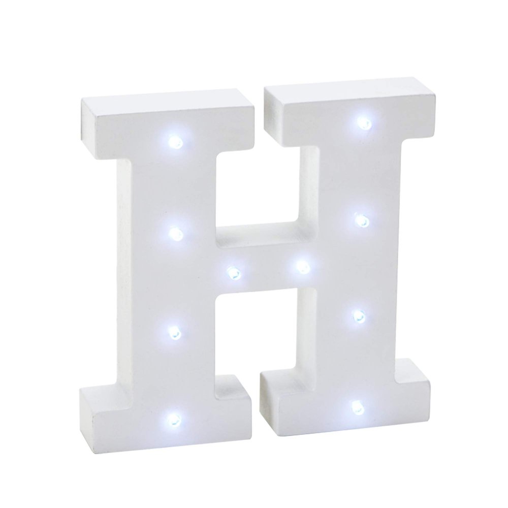 Stumps Wooden Vintage LED Marquee Letter H