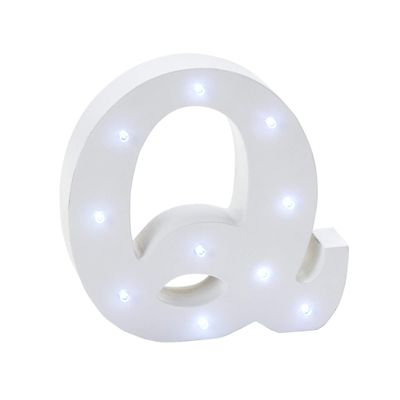 Stumps Wooden Vintage LED Marquee Letter Q