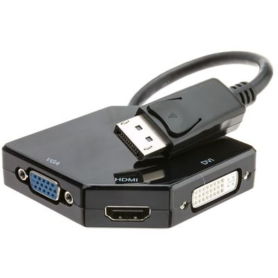 CableWholesale DisplayPort to HDMI, VGA or DVI, 3-in-1 Adapter