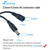 Liwinting DC Power Extension Cable 5.5 mm x 2.5 mm Male to Female Connector, DC Power Cord Extension Cable for Power Adapter, 12V CCTV Wireless IP Camera, Monitors, 2pcs 2m/6.56Feet Black view 2