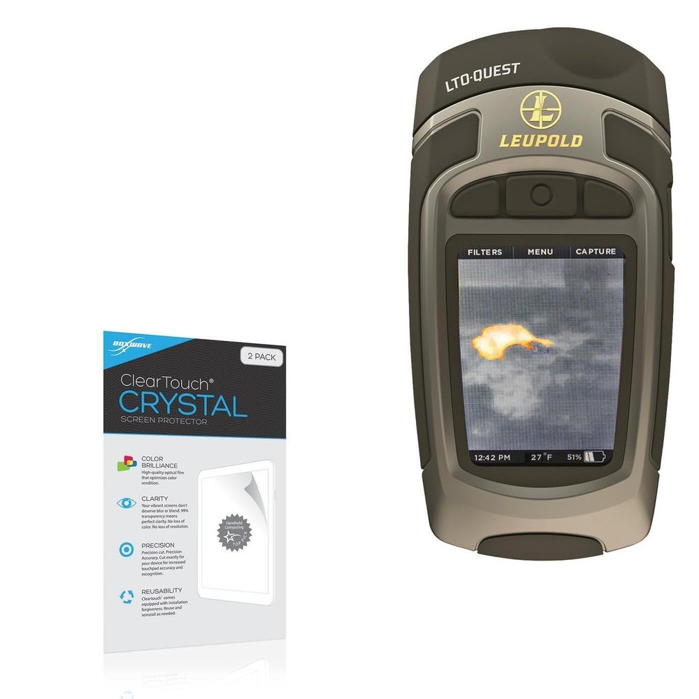 BoxWave Screen Protector Compatible with Leupold LTO Quest - ClearTouch Crystal (2-Pack), HD Film Skin - Shields from Scratches