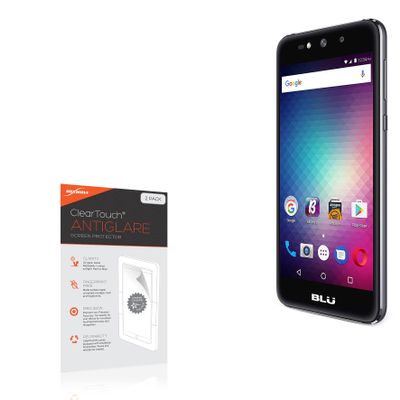BoxWave Screen Protector Compatible with BLU Grand Max - ClearTouch Anti-Glare (2-Pack), Anti-Fingerprint Matte Film Skin