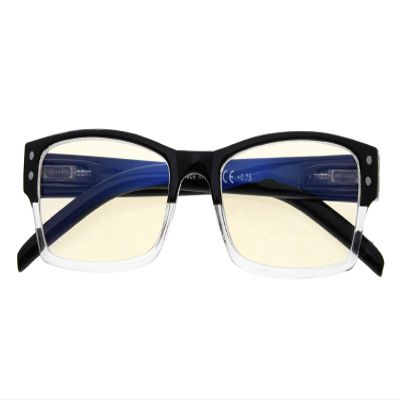 CessBlu Anti Blue Rays Eyeglasses Computer Reading Glasses(Black-Clear) +3.50