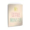 Smile Art Design My Little Monster Lettering Cream Background METAL PRINT Kids Room Decor Metal Wall Art Baby Room Decor Kids Room Decor Nursery Decor Made in the USA- 40x30 view 1