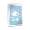 Smile Art Design If You Can Dream You Can Do It Lettering Blue Background METAL PRINT Kids Room Decor Metal Wall Art Baby Room Decor Kids Room Decor Nursery Decor Made in the USA- 17x11 view 1