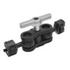 1 Inch Ball Clamp Adapter with Two 1/4 Screw Ballhead for Monitor Mount Arm System Underwater Camera Tray Diving view 3