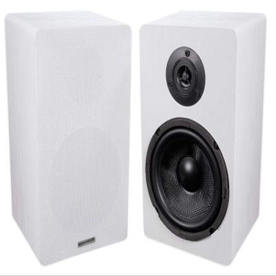 Pair Rockville RockShelf 68W White 6.5" Home Bookshelf Speakers W/Kevlar Woofers