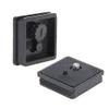 Black QR Plate ABS Quick Release Plate QR Plate Tripod Monopods Replacement Compatible for Weifeng Tripod 330A view 3