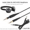 1.5m Earphone Audio Cable 2.5mm Male to 3.5mm Male Wire Cord for AKG K450 Q460 K480 K451 Headphone view 2